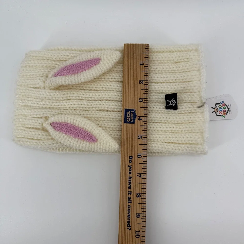 Zoo Snoods Bunny Rabbit Dog‎ Headband Costume Pet Knitted Ivory Ears
